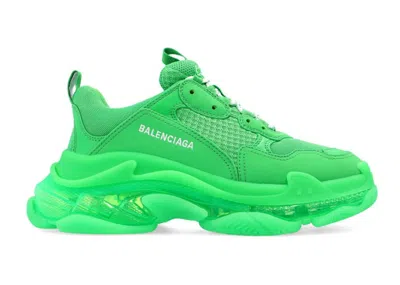 Pre-owned Balenciaga Triple S Clear Sole (women's) Sneakers In Fluo Green