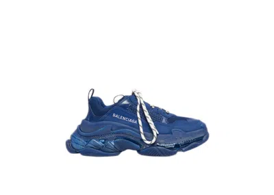 Pre-owned Balenciaga Triple S Clear Sole (women's) Sneakers In Navy Blue