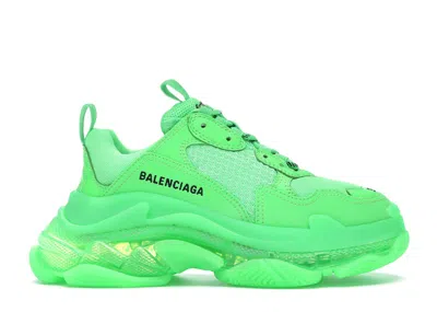 Pre-owned Balenciaga Triple S Clear Sole (women's) Sneakers In Neon Green