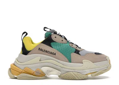 Pre-owned Balenciaga Triple S Curry (women's) Sneakers In Cream/white