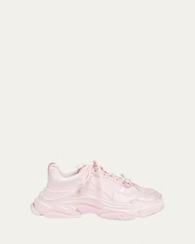 Balenciaga Triple S Fabric Trainer Sneakers In Pink