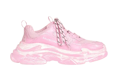 Pre-owned Balenciaga Triple S Faded (women's) Sneakers In Pink/white