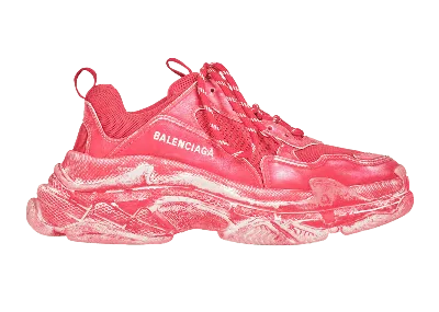 Pre-owned Balenciaga Triple S Faded (women's) Sneakers In Red/white In Multi