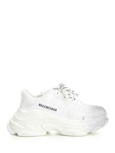 Balenciaga Triple S Glitter Spray Sneakers White