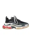 Balenciaga Triple S Sneakers In Black Polyester In Black