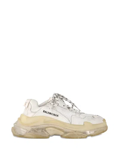 Pre-owned Balenciaga Triple S Layered Mesh Sneakers In White