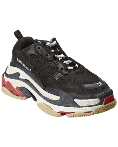 Balenciaga Triple S Sneakers In Black Polyester In 黑色,红色