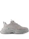 Balenciaga Triple S Logo-embroidered Sneakers In Gray