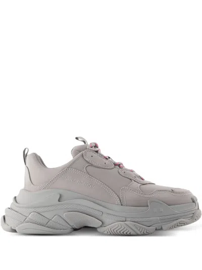 BALENCIAGA TRIPLE S LOGO-EMBROIDERED SNEAKERS