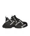 Balenciaga Triple S Logo-print Sneakers In Black
