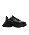 Balenciaga Triple S Low-top Logo Sneakers In Black
