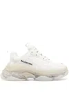 Balenciaga 60mm Triple S Clear Sole Sneakers In White