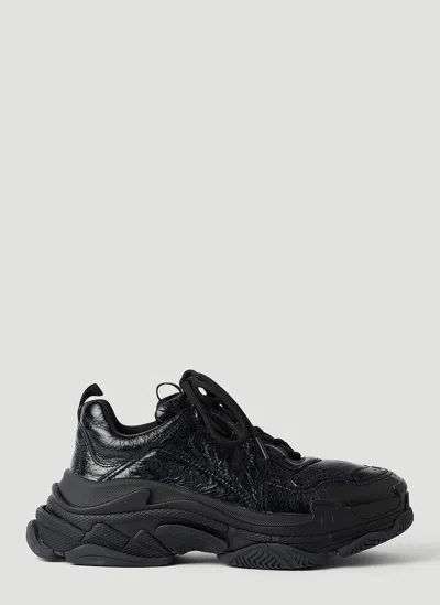 Balenciaga 60mm Triple S Mold Rubber Sneakers In Black