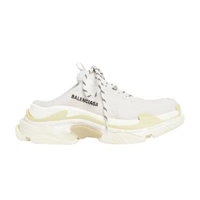 Pre-owned Balenciaga Triple S Mule 'white' | Cream | Men's Size 41