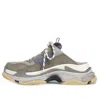 Balenciaga Triple S Mules 'grey Blue Double Foam And Mesh' In Multi
