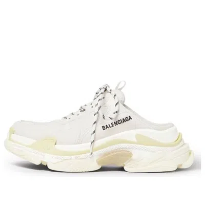 Balenciaga Triple S Mules 'white Double Foam And Mesh'