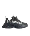 Balenciaga Triple S Paint Logo Sneaker In Black