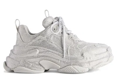 Pre-owned Balenciaga Triple S Rhinestones (women's) Sneakers In Light Grey In Gray