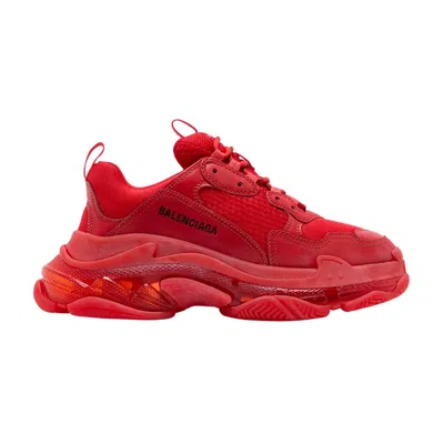 Pre-owned Balenciaga Triple S Sneaker 'clear Sole - Red' | Men's Size 40