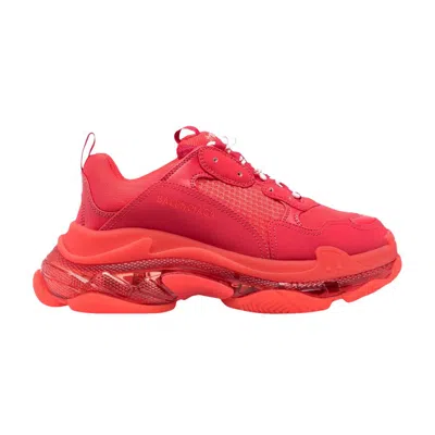 Pre-owned Balenciaga Triple S Sneaker 'clear Sole - Red White Laces' | Men's Size 41
