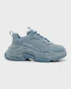 Balenciaga 60mm Triple S Denim Sneakers In 4000 Blue