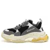 Balenciaga Triple S Sneaker 'grey Yellow' In Gray