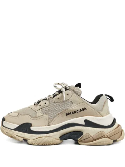 Pre-owned Balenciaga Triple S Sneakers In Black