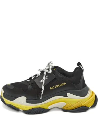 Pre-owned Balenciaga Triple S Sneakers In Black