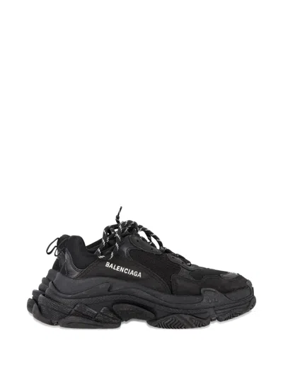 Pre-owned Balenciaga Triple S Sneakers In Black