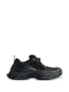 Balenciaga Black Polyester Athletic Sneakers In Black
