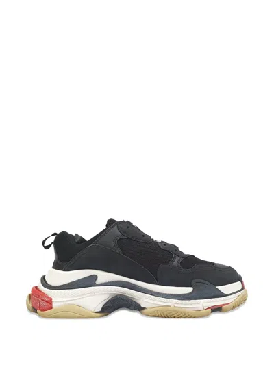 Pre-owned Balenciaga Triple S Sneakers In Black