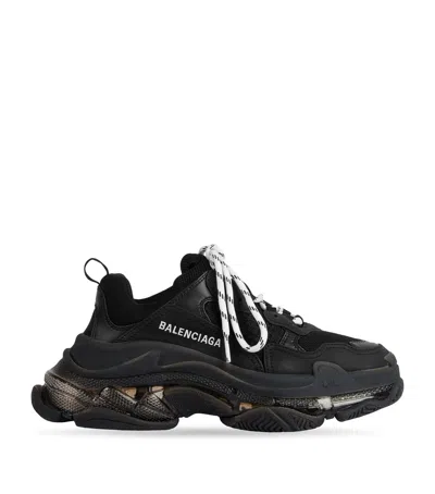 Balenciaga Triple S Lace-up Sneakers In Black