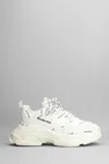 Balenciaga Triple S Sneakers In White Synthetic Fibers In White