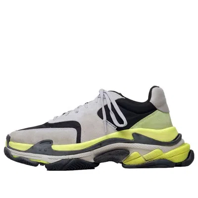 Balenciaga Triple S Sneakers 'light Grey Neon Yellow'