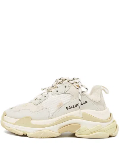 Pre-owned Balenciaga Triple S Sneakers In Neutral