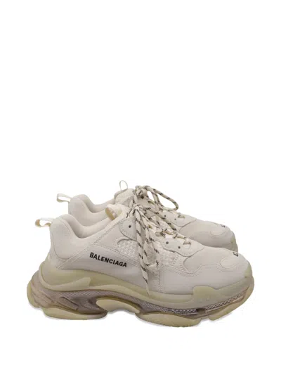 Pre-owned Balenciaga Triple S Sneakers In Neutral
