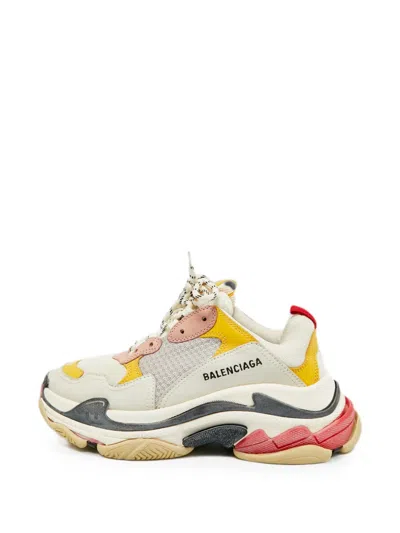 Pre-owned Balenciaga Triple S Sneakers In Neutral