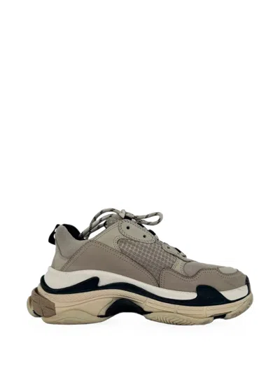 Pre-owned Balenciaga Triple S Sneakers In Neutrals
