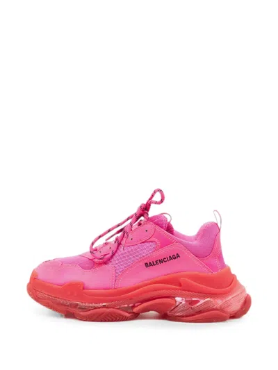 Pre-owned Balenciaga Triple S Sneakers In Pink