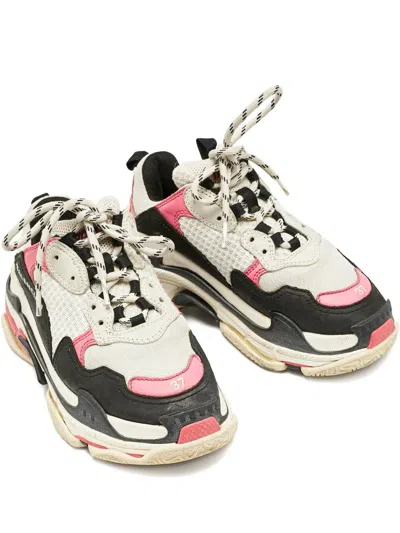 Pre-owned Balenciaga Triple S Sneakers In White