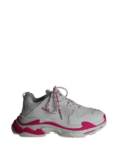 Pre-owned Balenciaga Triple S Sneakers In White