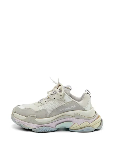 Pre-owned Balenciaga Triple S Sneakers In White