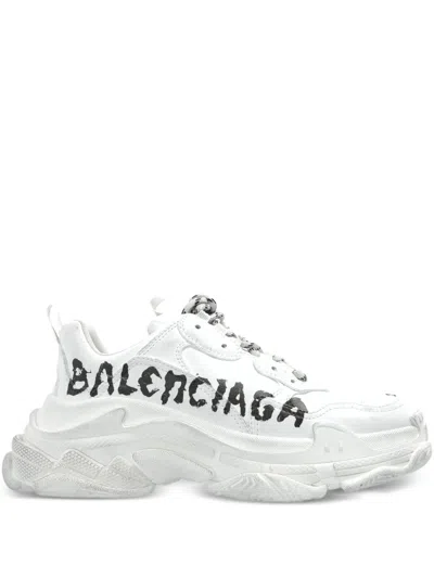 Balenciaga Triple S Sneakers In White