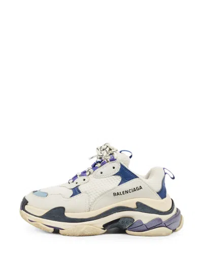 Pre-owned Balenciaga Triple S Sneakers In White