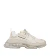 Balenciaga Triple S Clear Sole White Low Top Sneakers In White