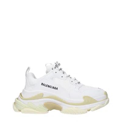 Balenciaga Triple S Sneakers Women's Fabric White