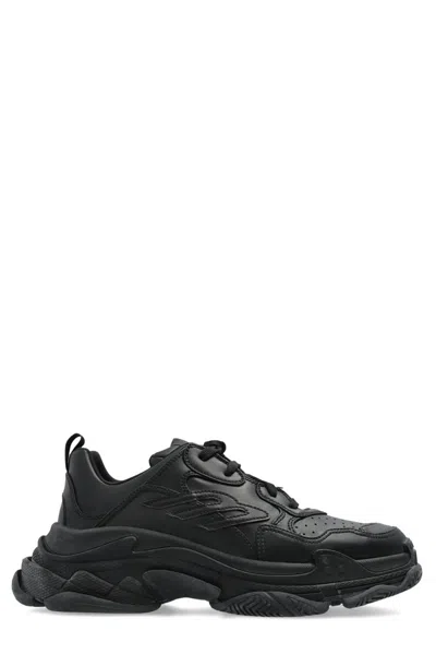 Balenciaga Men's Triple S Sporty Low-top Sneakers In Black