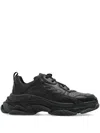 Balenciaga Triple S Sporty Sneakers In Black