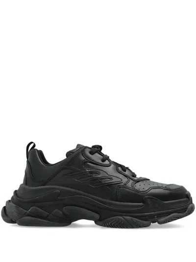 Balenciaga Triple S Sporty Sneakers In Black