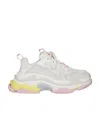 Balenciaga Triple S Sneakers - Women's - Fabric/polyurethane/rubberpolyurethane In White